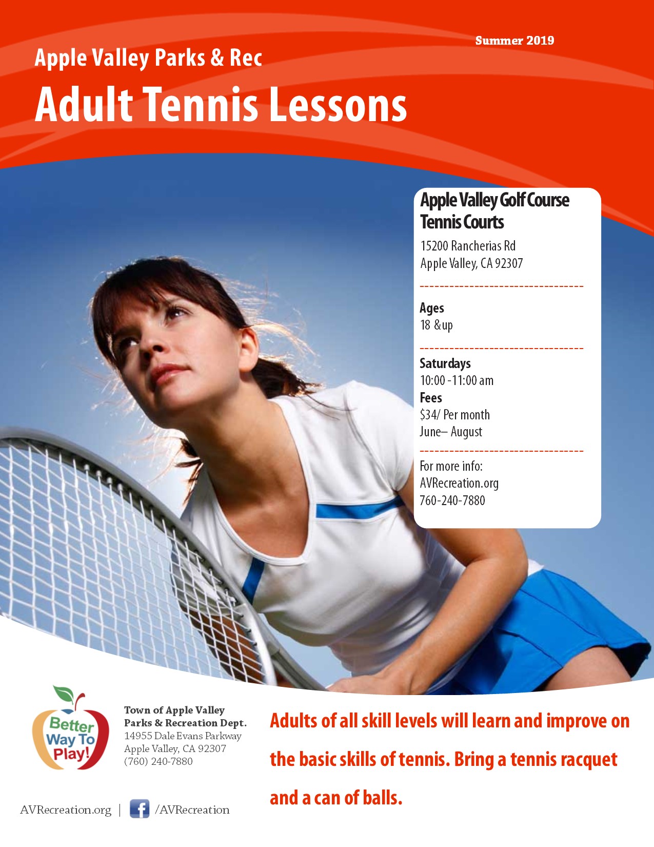 Adult Tennis Lessons