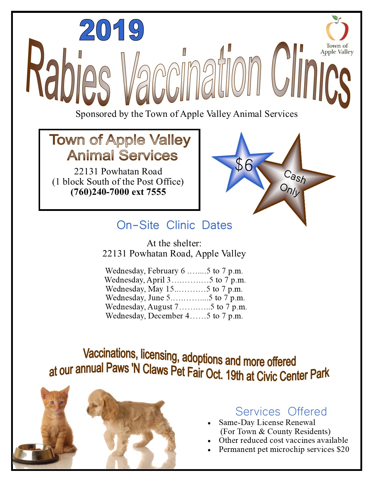 Low cost rabies clinic 2019 best sale near me